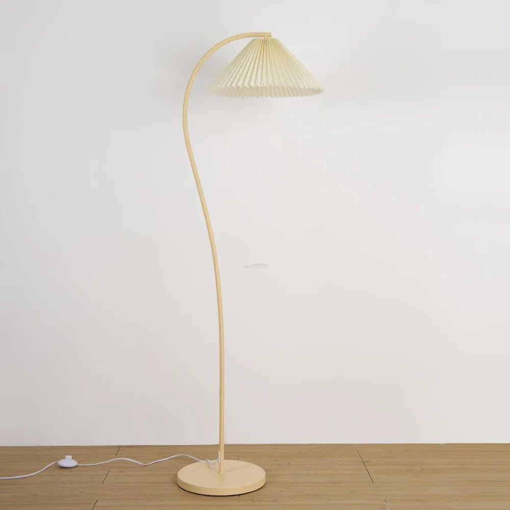 Crescini Pleated Floor Lamp ∅ 11.8″ - Drapery-1-Yiosilamp