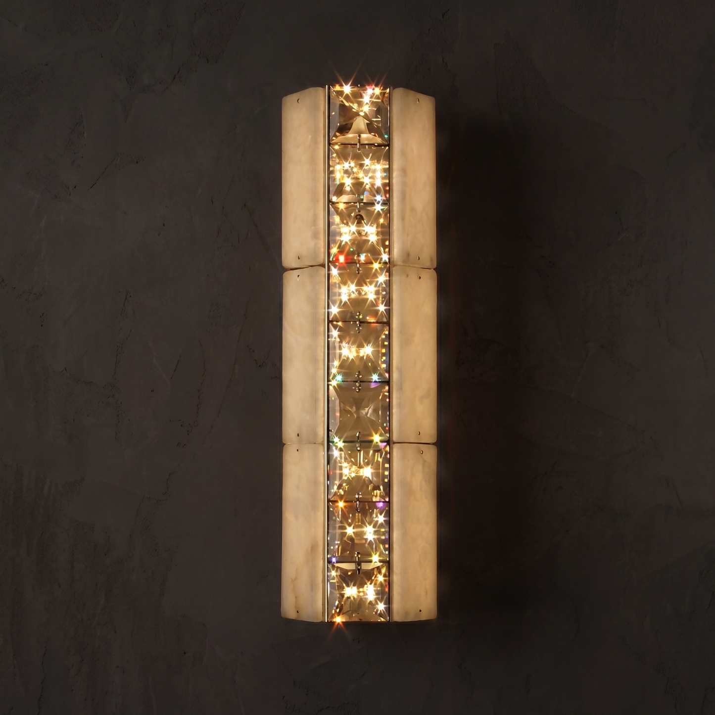 Yiosi Cristallo Crystal Stack Wall Sconce - Image 1