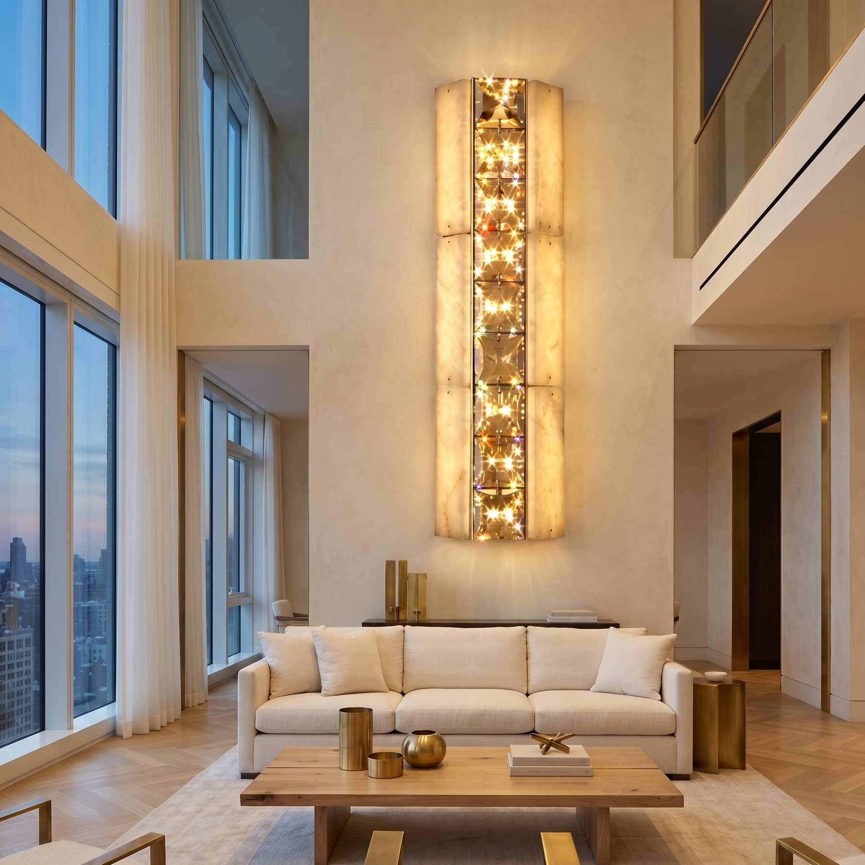 Yiosi Cristallo Crystal Stack Wall Sconce - Image 3