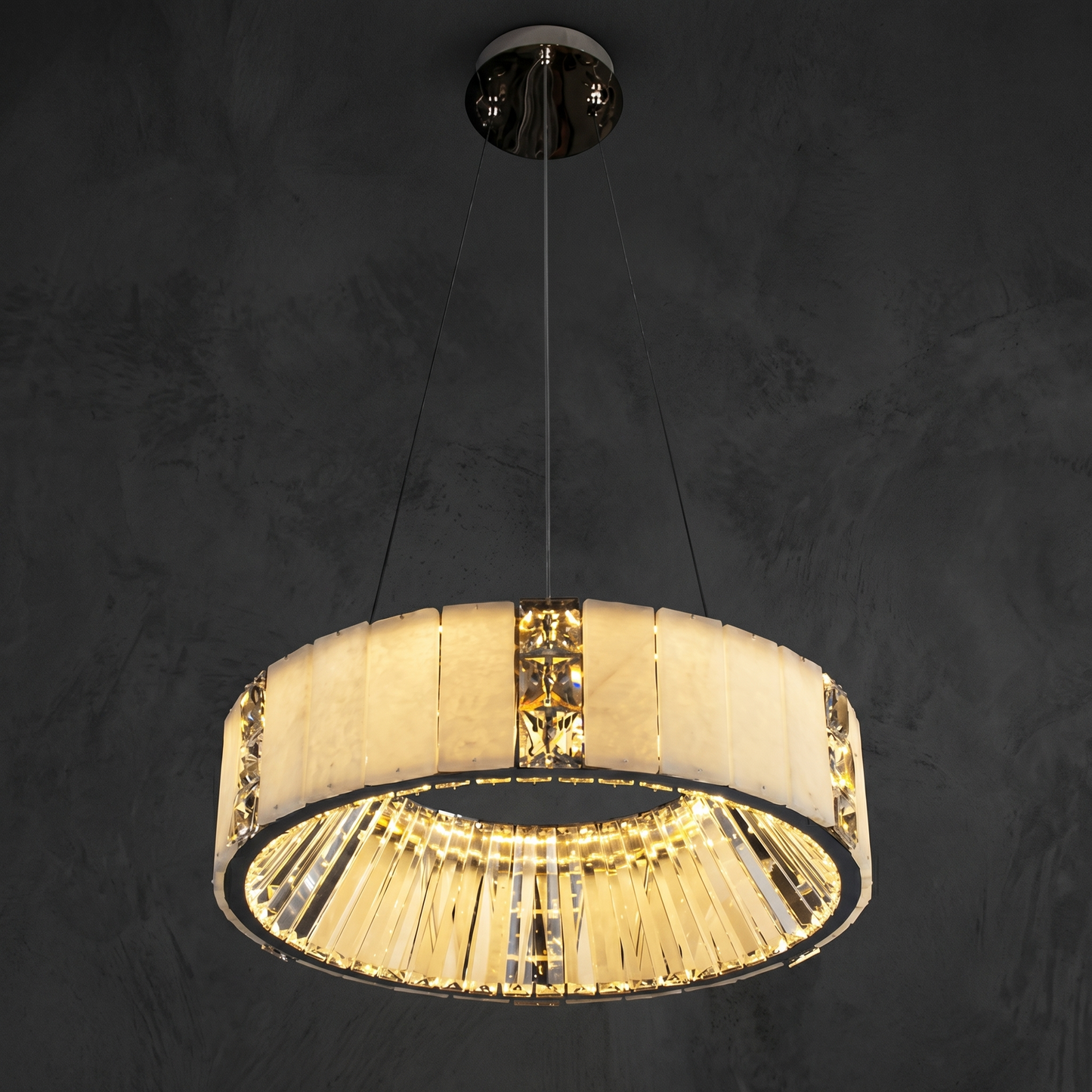 Yiosi Cristallo Drum Crystal Chandelier - Image 1