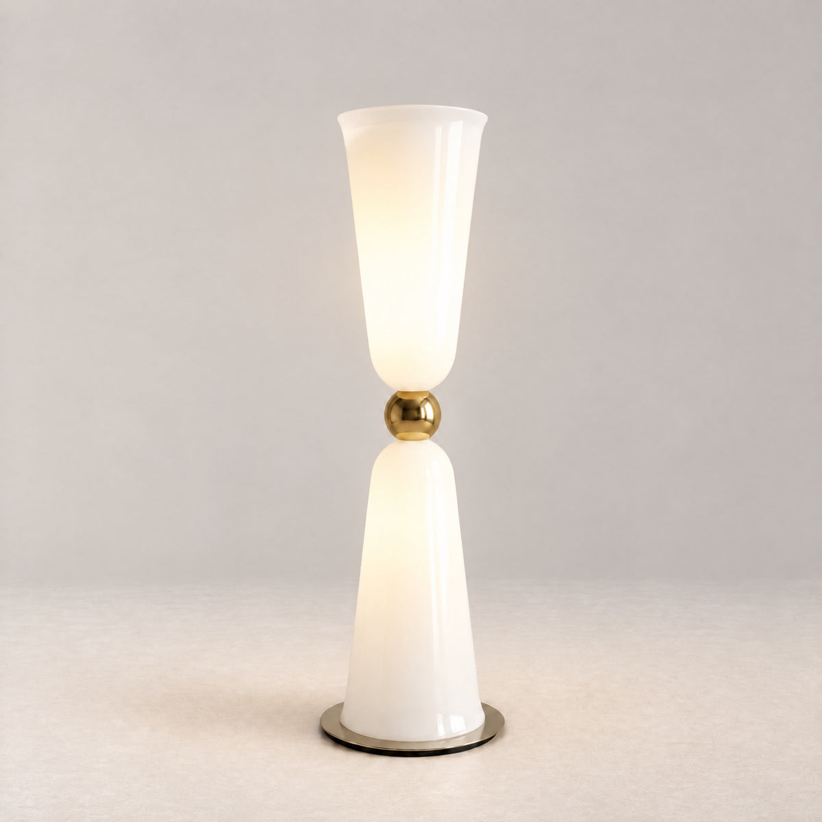 Cristallo Modern Glass Table Lamp – lights on