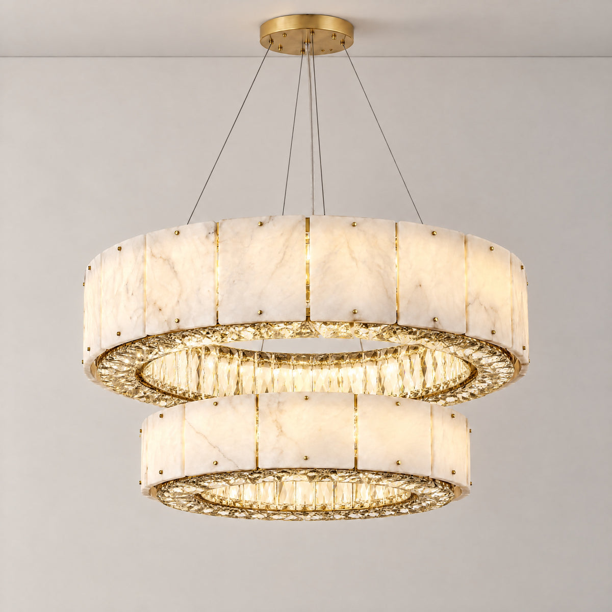 Cristallo Modern Tiered Ring Chandelier