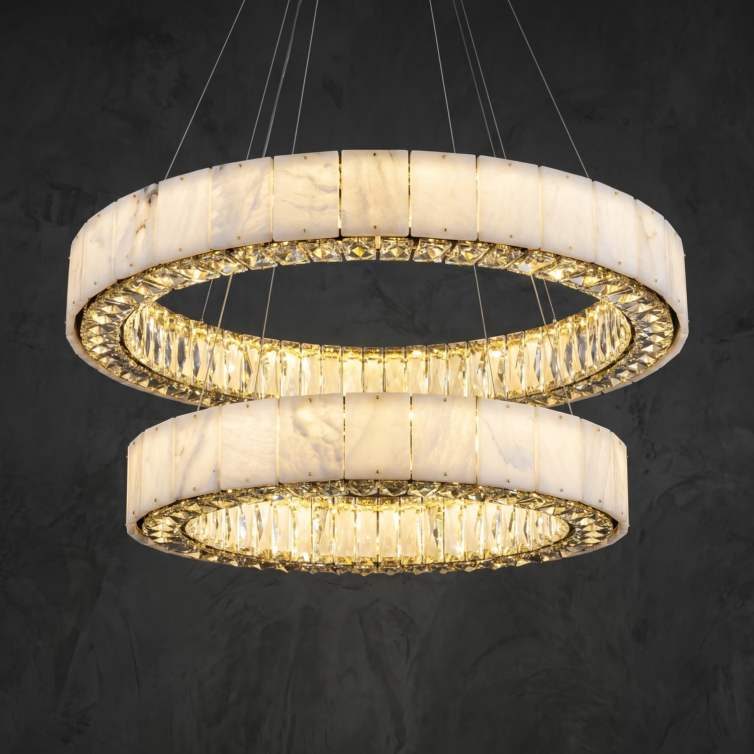 Yiosi Cristallo Tier Crystal Ring Chandelier - Image 1