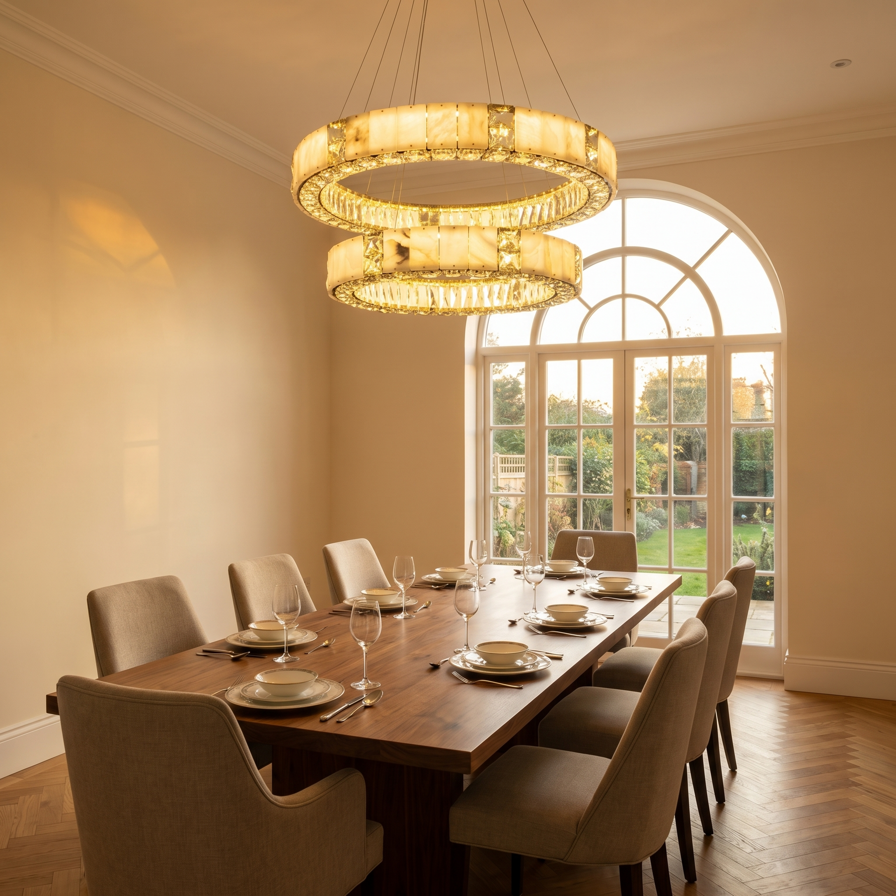 Yiosi Cristallo Tier Crystal Ring Chandelier - Image 4