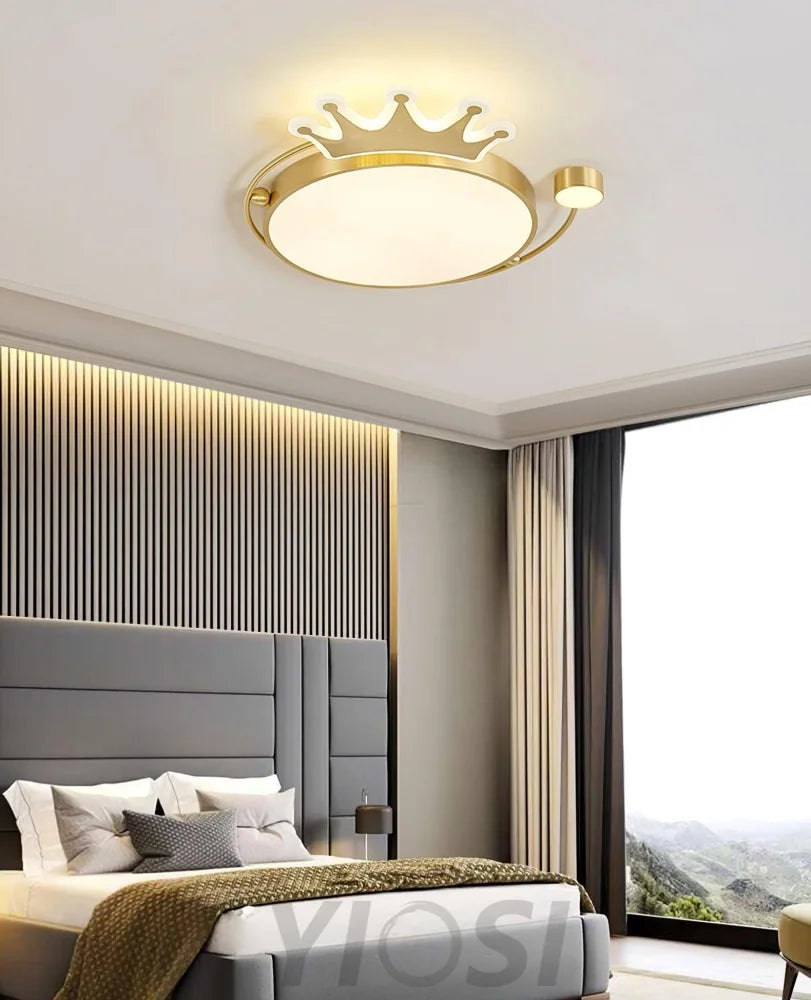 Crown Ceiling Light ∅ 18.9″ - Chloe, Flush Mounts-1-Yiosilamp