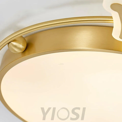 Crown Ceiling Light ∅ 18.9″ - Chloe, Flush Mounts-1-Yiosilamp