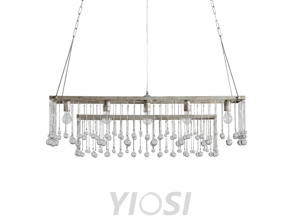 Crystal Ball Aubrey Rectangular Chandelier 47’’ 60’’