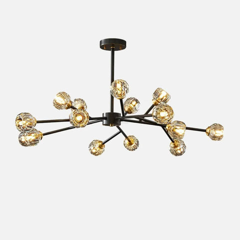 Crystal Ball Round Cluster Chandelier with 6/9/12/15/18 heads - Yiosilamp