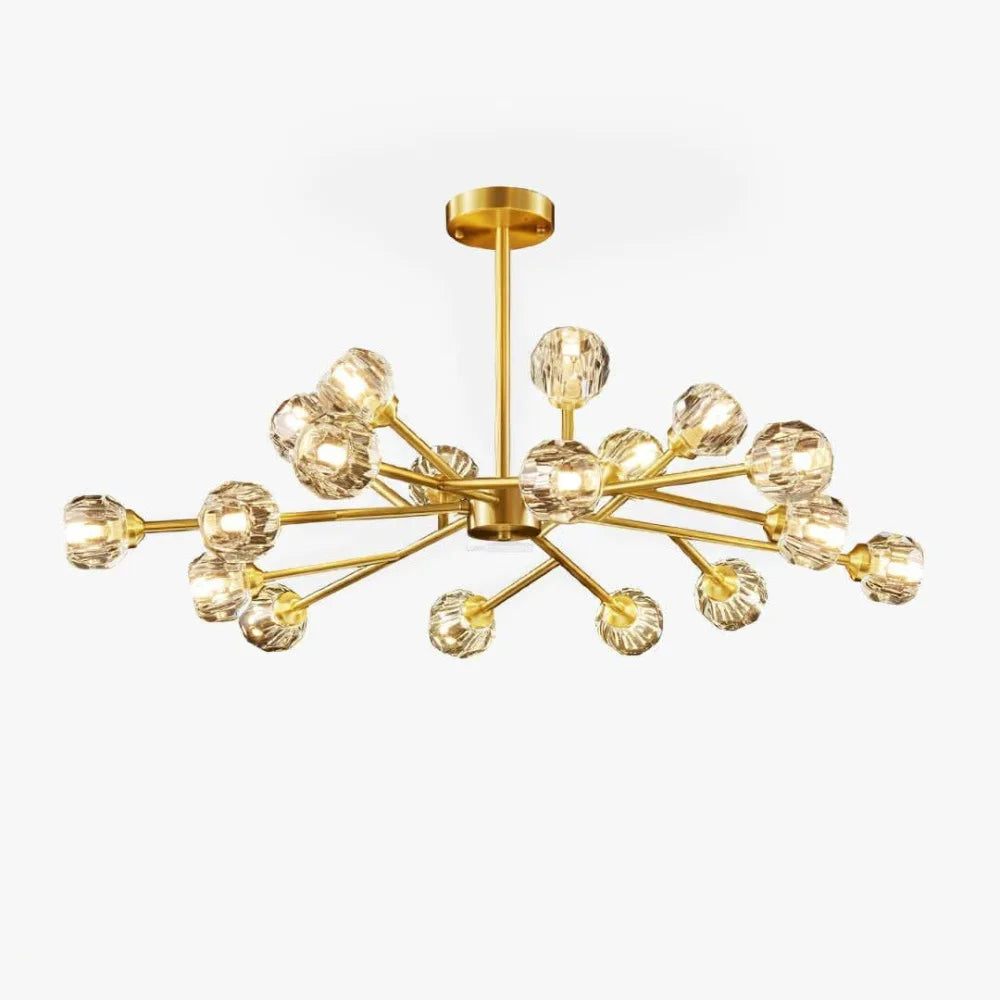 Crystal Ball Round Cluster Chandelier with 6/9/12/15/18 heads - Yiosilamp