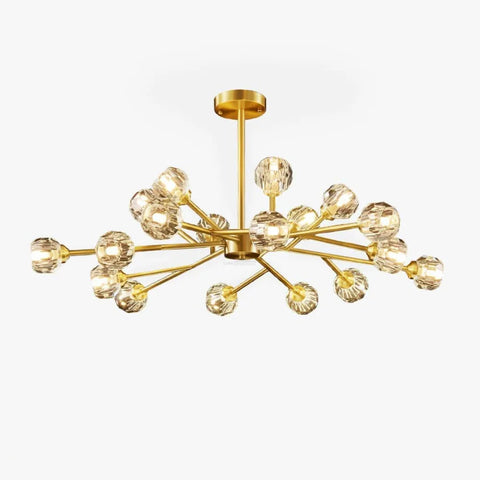 Crystal Ball Round Cluster Chandelier with 6/9/12/15/18 heads - Yiosilamp