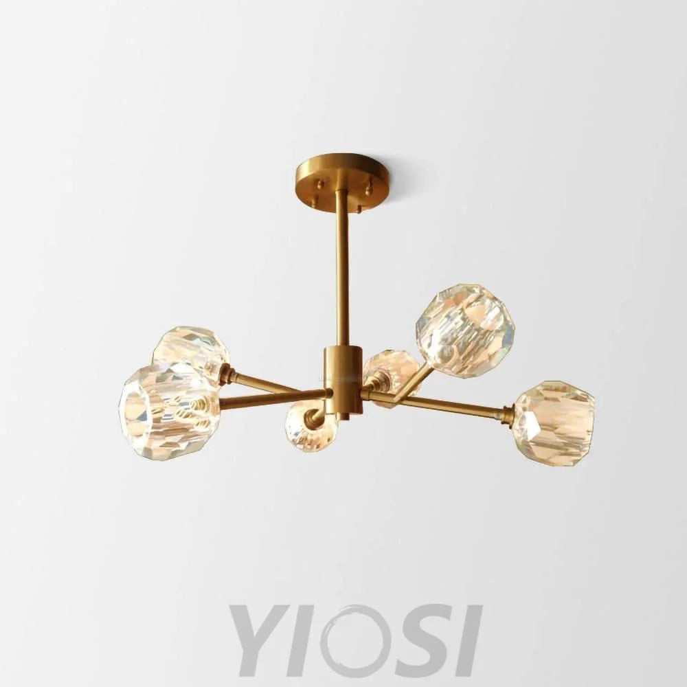 Crystal Ball Round Cluster Chandelier with 6/9/12/15/18 heads - Yiosilamp