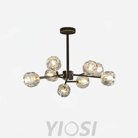 Crystal Ball Round Cluster Chandelier with 6/9/12/15/18 heads - Yiosilamp