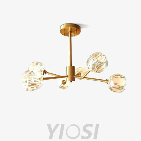 Crystal Ball Round Cluster Chandelier with 6/9/12/15/18 heads - Yiosilamp