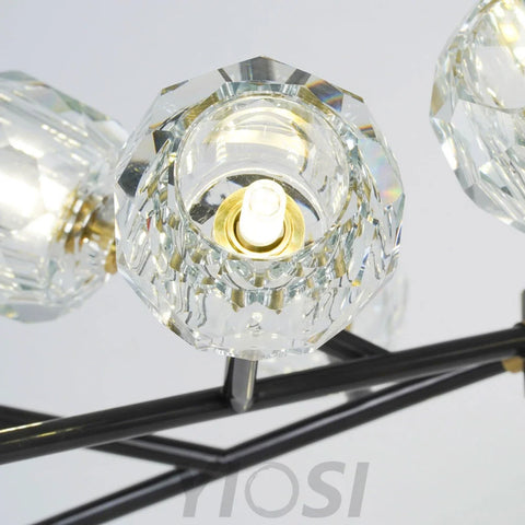 Crystal Ball Round Cluster Chandelier with 6/9/12/15/18 heads - Yiosilamp