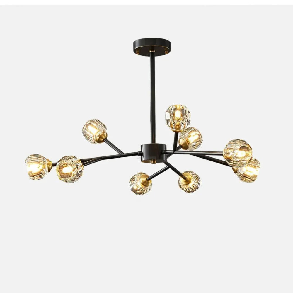 Crystal Ball Round Cluster Chandelier with 6/9/12/15/18 heads - Yiosilamp