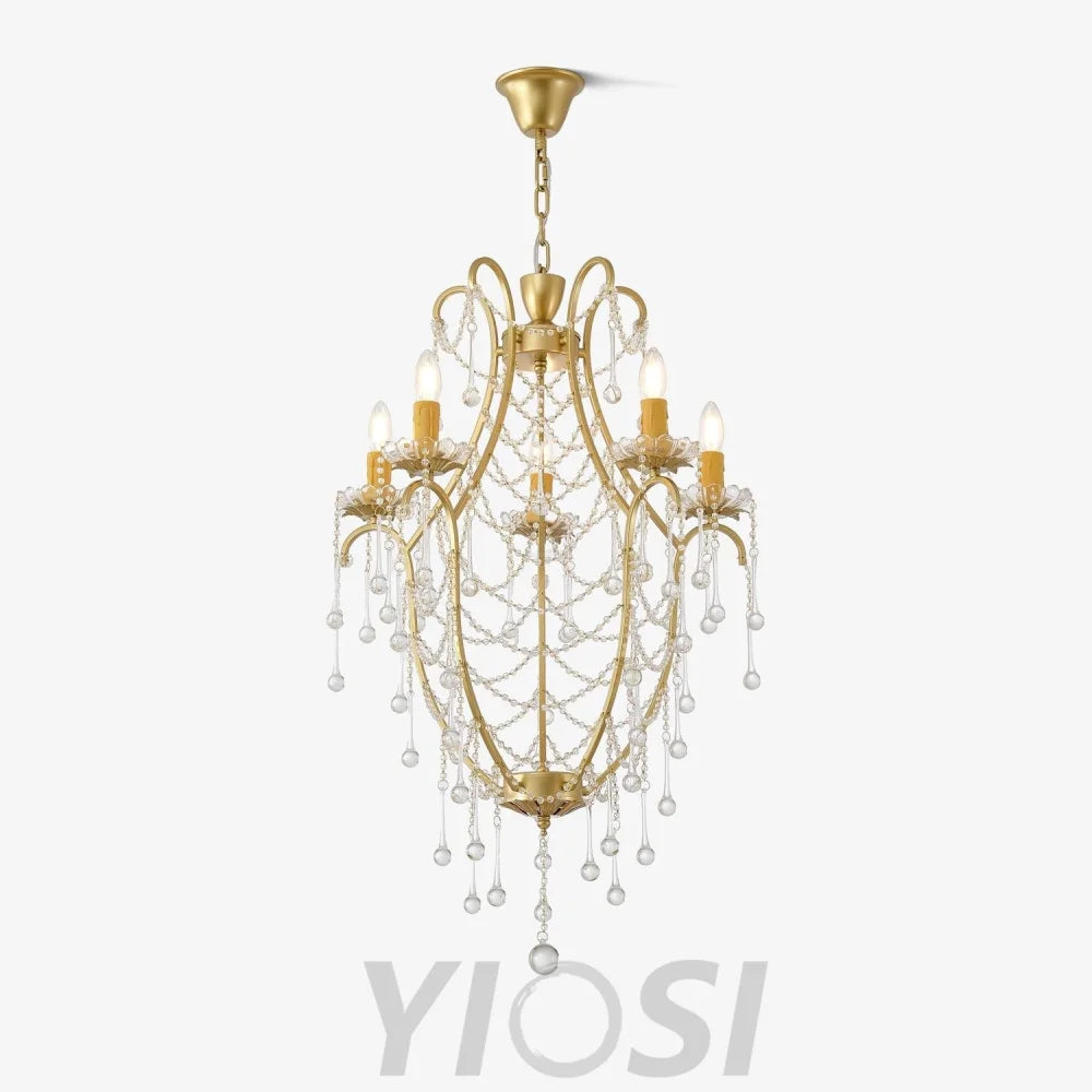Crystal Birdcage Candle Chandelier Φ 21.7″ Candle - Candle-1-Yiosilamp