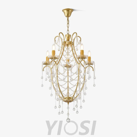 Crystal Birdcage Candle Chandelier Φ 21.7″ Candle - Candle-1-Yiosilamp