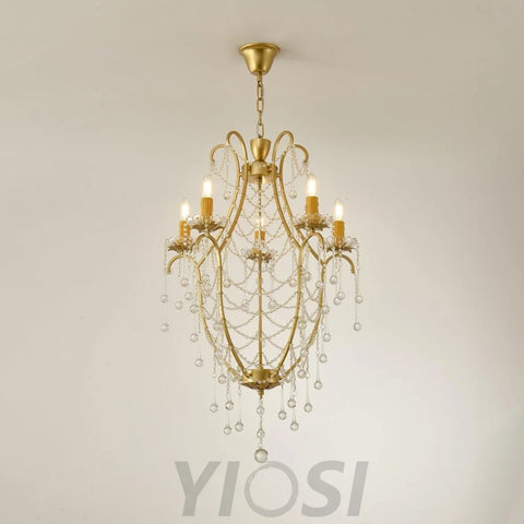 Crystal Birdcage Candle Chandelier Φ 21.7″ Candle - Candle-1-Yiosilamp