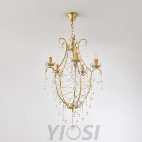 Crystal Birdcage Candle Chandelier Φ 21.7″ Candle - Candle-1-Yiosilamp