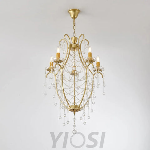 Crystal Birdcage Candle Chandelier Φ 21.7″ Candle - Candle-1-Yiosilamp