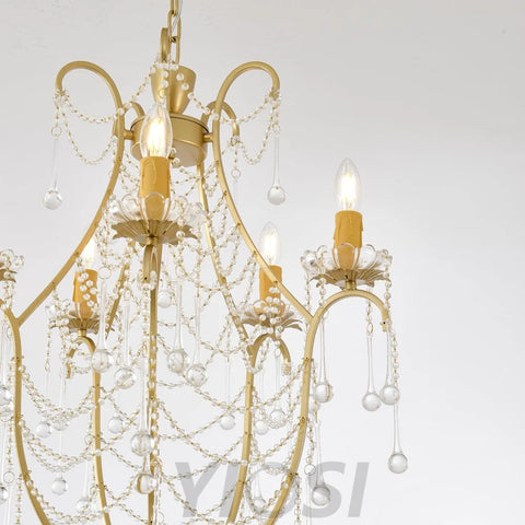 Crystal Birdcage Candle Chandelier Φ 21.7″ Candle - Candle-1-Yiosilamp