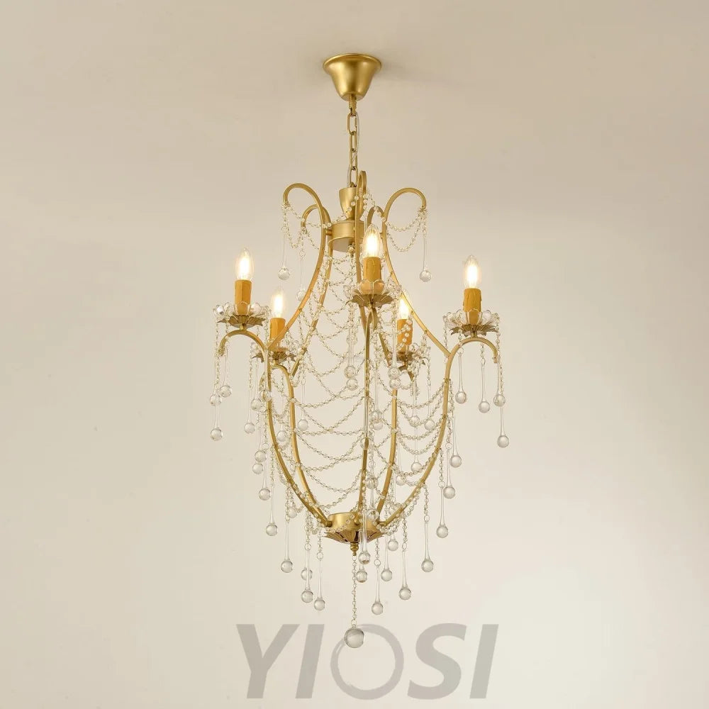 Crystal Birdcage Candle Chandelier Φ 21.7″ Candle - Candle-1-Yiosilamp