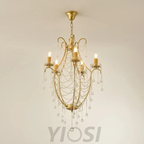 Crystal Birdcage Candle Chandelier Φ 21.7″ Candle - Candle-1-Yiosilamp