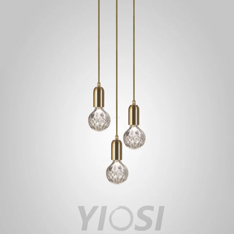 Crystal Bulb LED Pendant - Bulb-1-Yiosilamp