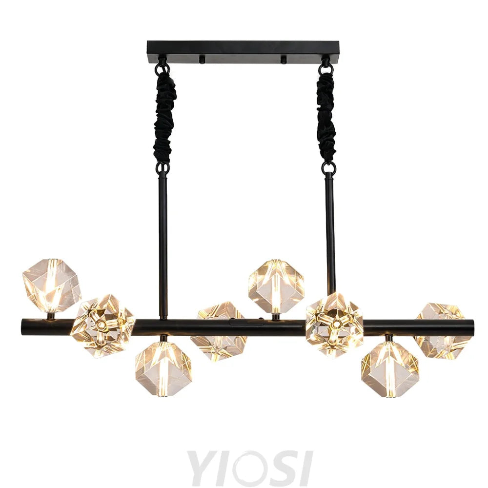 Takku Crystal Chandelier 8‑12 Heads Gold or Black LED