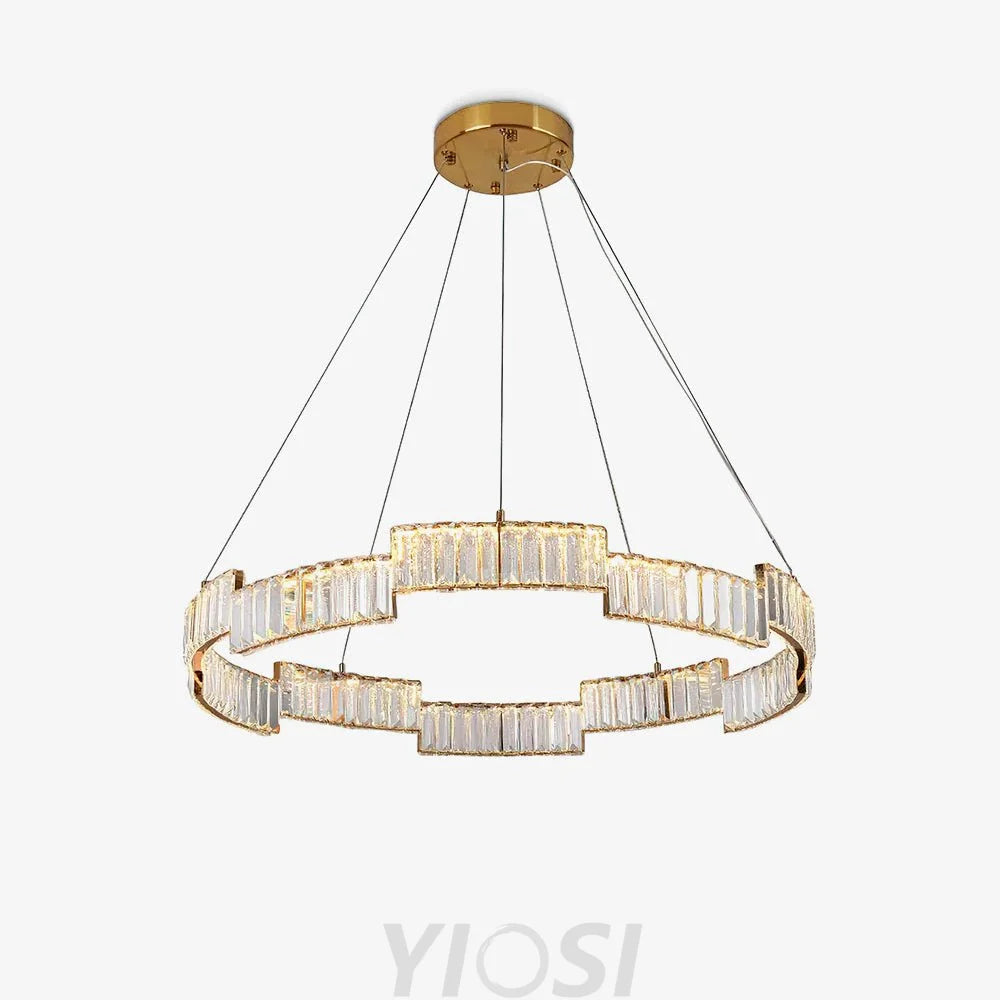 Stella Crystal Chandelier – Copper Finish Clear Crystal LED Ceiling Light