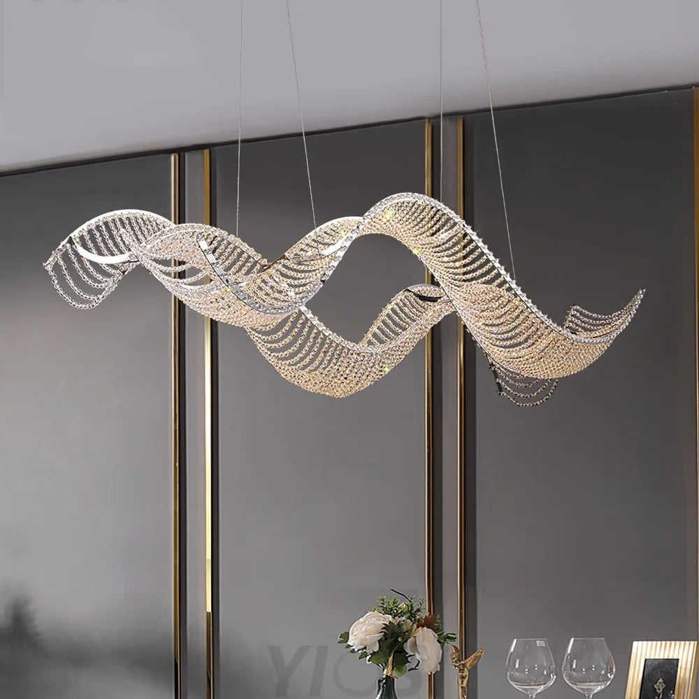 Alon Crystal Chandelier Luxury LED Pendant Light