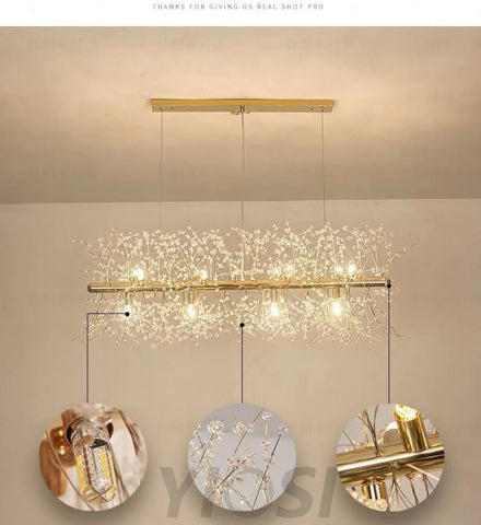 Crystal Dandelion Chandelier with 9/12/16 heads - Yiosilamp