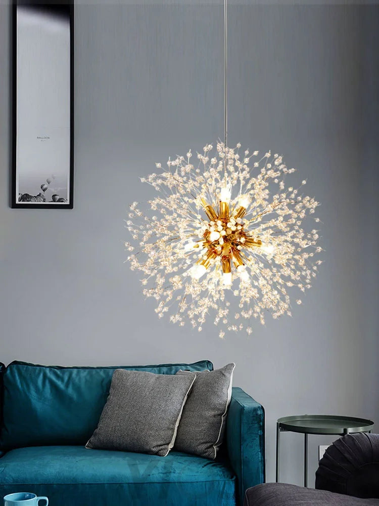 Crystal Dandelion Chandelier with 9/12/16 heads - Yiosilamp