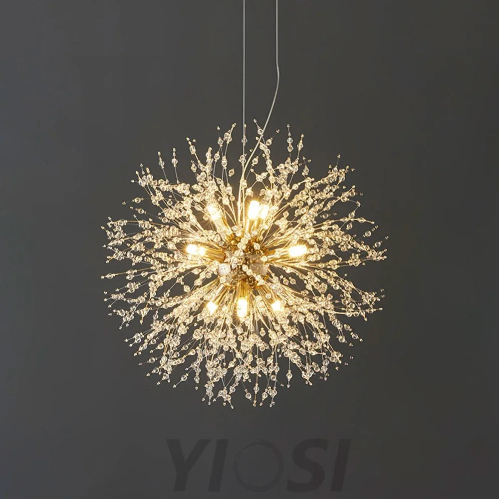 Crystal Dandelion Chandelier with 9/12/16 heads - Yiosilamp