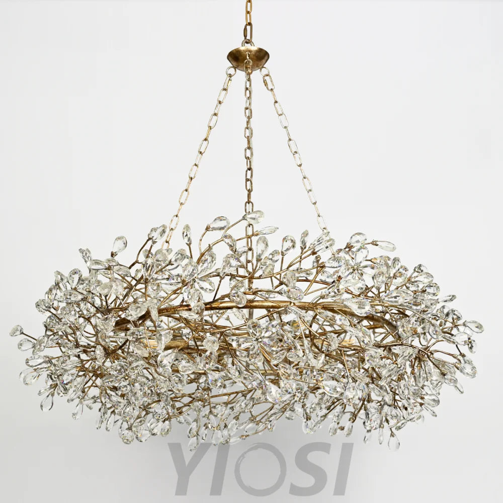 Crystal Flowers Fiore Crown Chandelier Chandelier