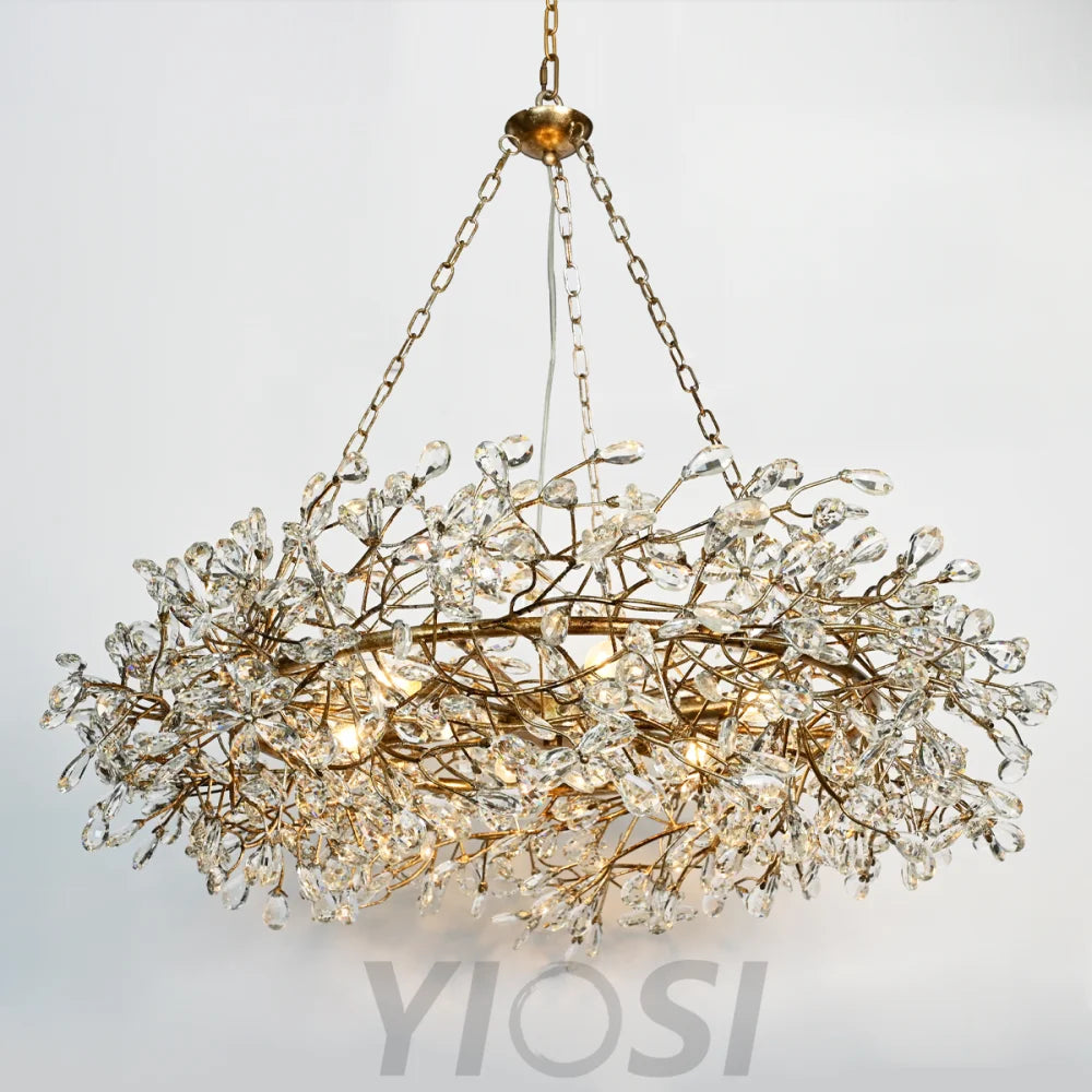 Crystal Flowers Fiore Crown Chandelier Chandelier