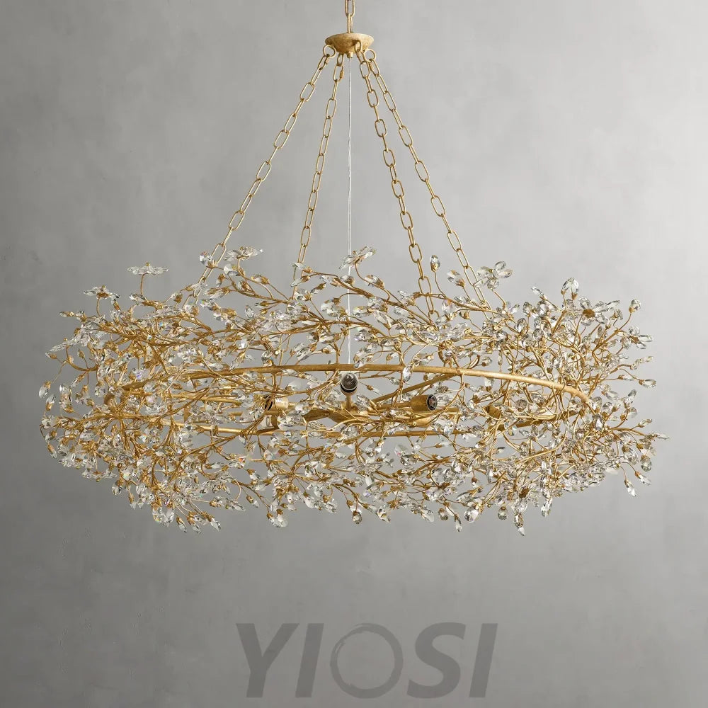 Crystal Flowers Fiore Crown Chandelier Chandelier