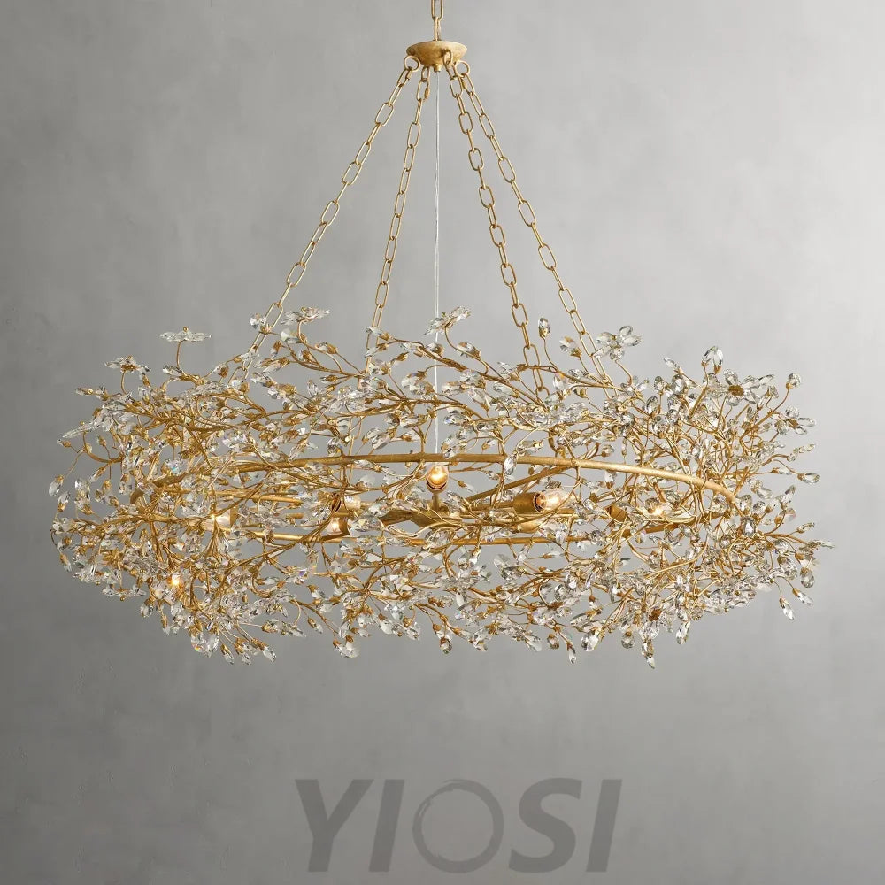 Crystal Flowers Fiore Crown Chandelier Chandelier