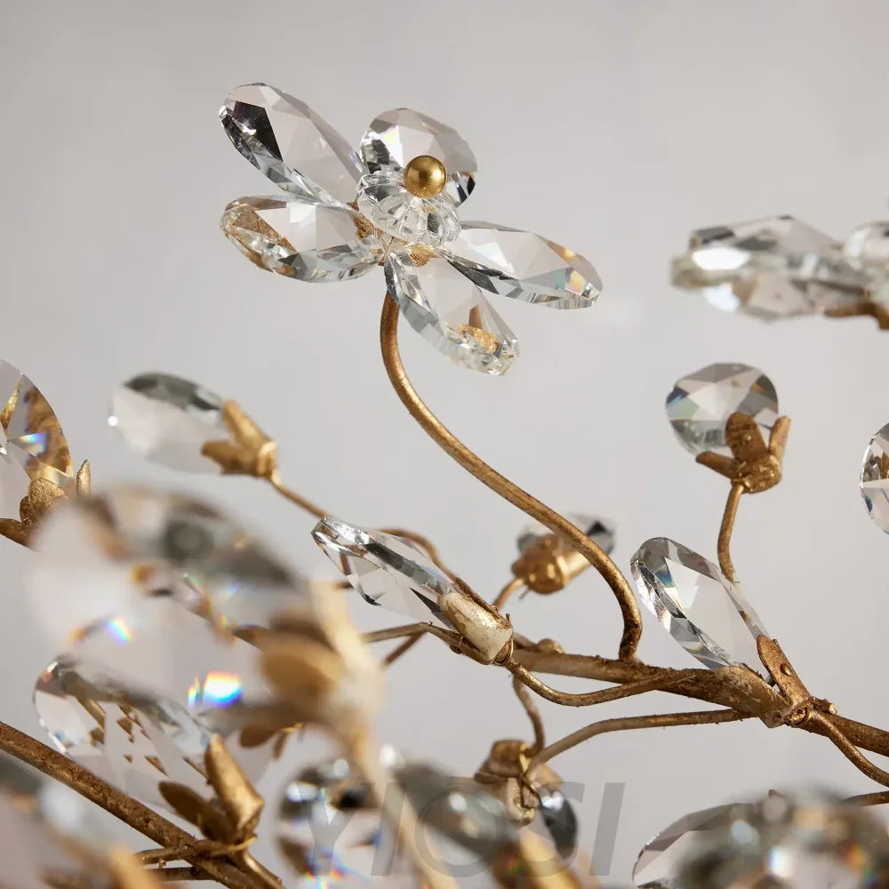 Crystal Flowers Fiore Linear Chandelier Chandelier