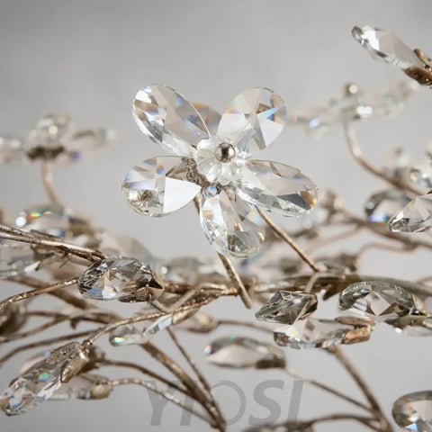 Crystal Flowers Fiore Linear Chandelier Chandelier