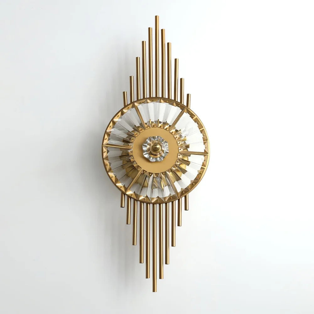 Crystal Gear Gold Wall Sconce - Cryolite-1-Yiosilamp