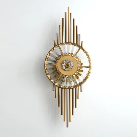 Crystal Gear Gold Wall Sconce - Cryolite-1-Yiosilamp