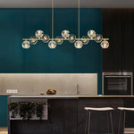 Crystal Glass Ball Chandelier – Brass & Clear Luxury Ceiling Light