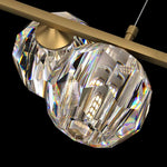 Crystal Glass Ball Chandelier – Brass & Clear Luxury Ceiling Light