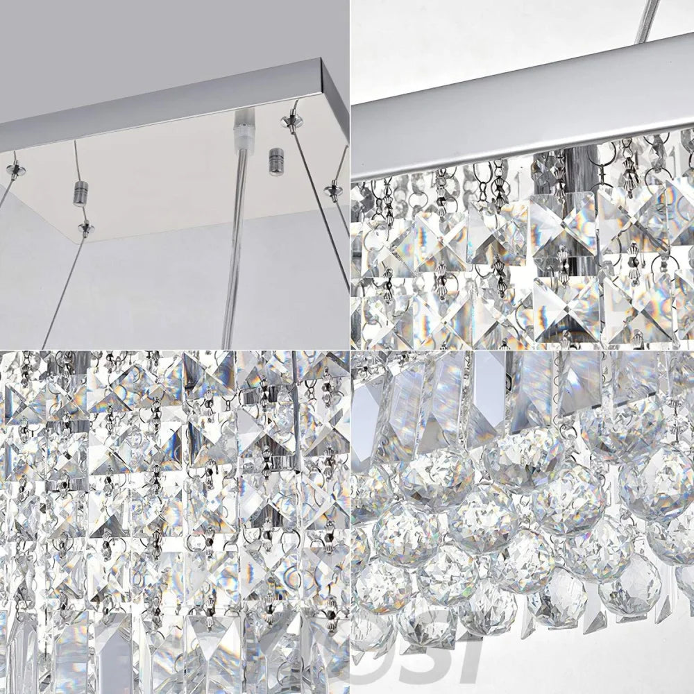 Crystal Long Canopy Chandelier - Crystals, Tassel-1-Yiosilamp