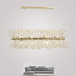 Elegant Gold Crystal Dandelion Chandelier with LED Lights