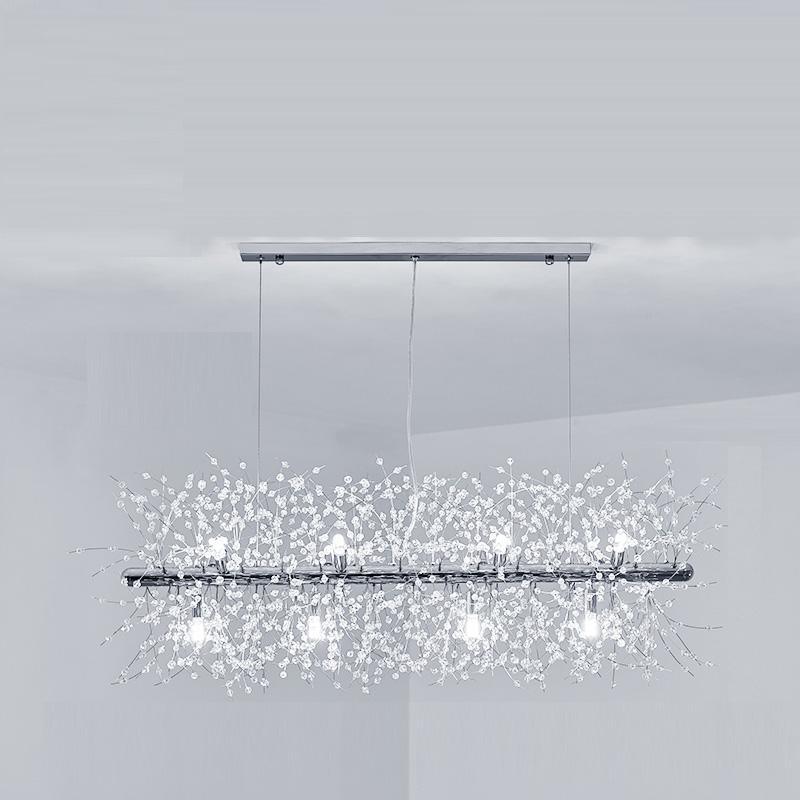 Elegant Gold Crystal Dandelion Chandelier with LED Lights