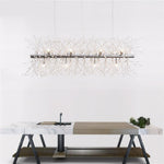 Elegant Gold Crystal Dandelion Chandelier with LED Lights
