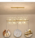 Elegant Gold Crystal Dandelion Chandelier with LED Lights