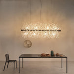 Elegant Gold Crystal Dandelion Chandelier with LED Lights